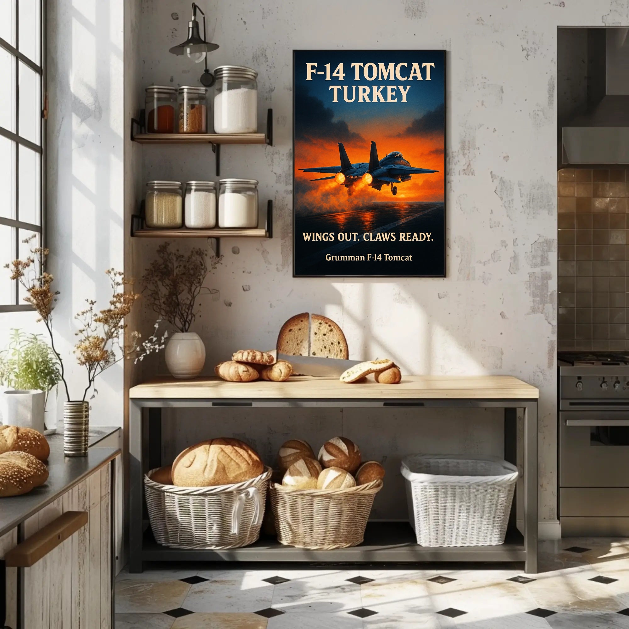 F-14 Tomcat Soaring High Poster PosterGoat