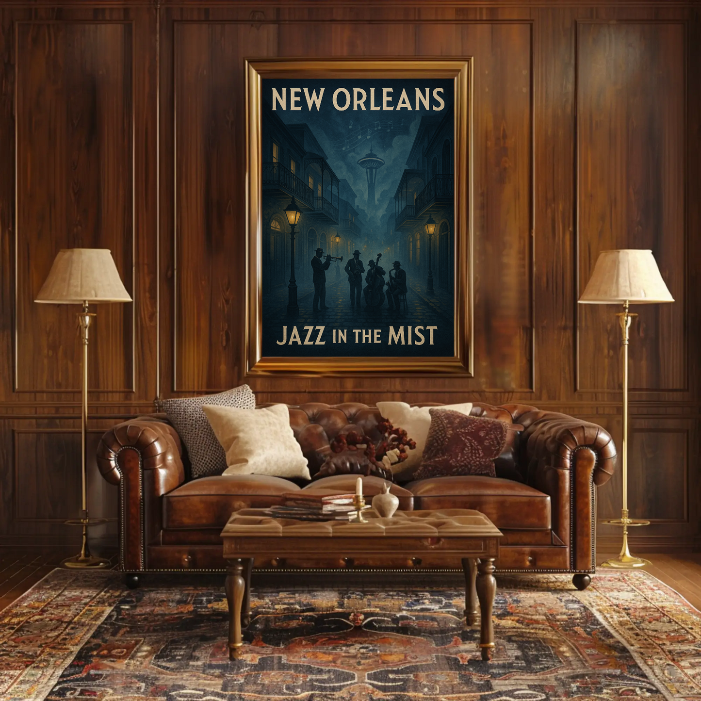 New Orleans Jazz Mist Travel Poster