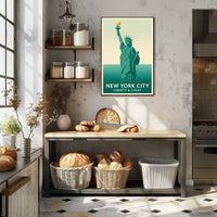 Statue of Liberty Poster Modern Travel City Wall Art