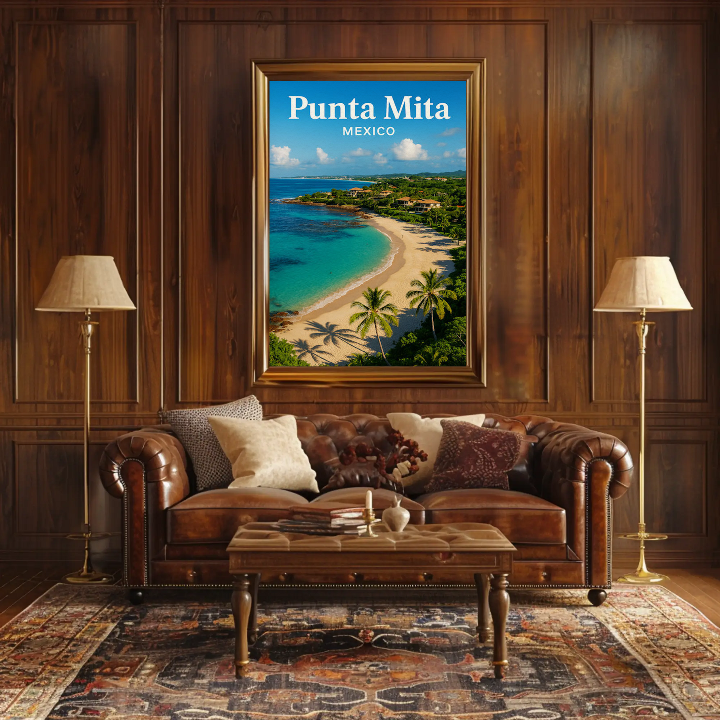 Punta Mita Mexico Coastline Villas Travel Poster
