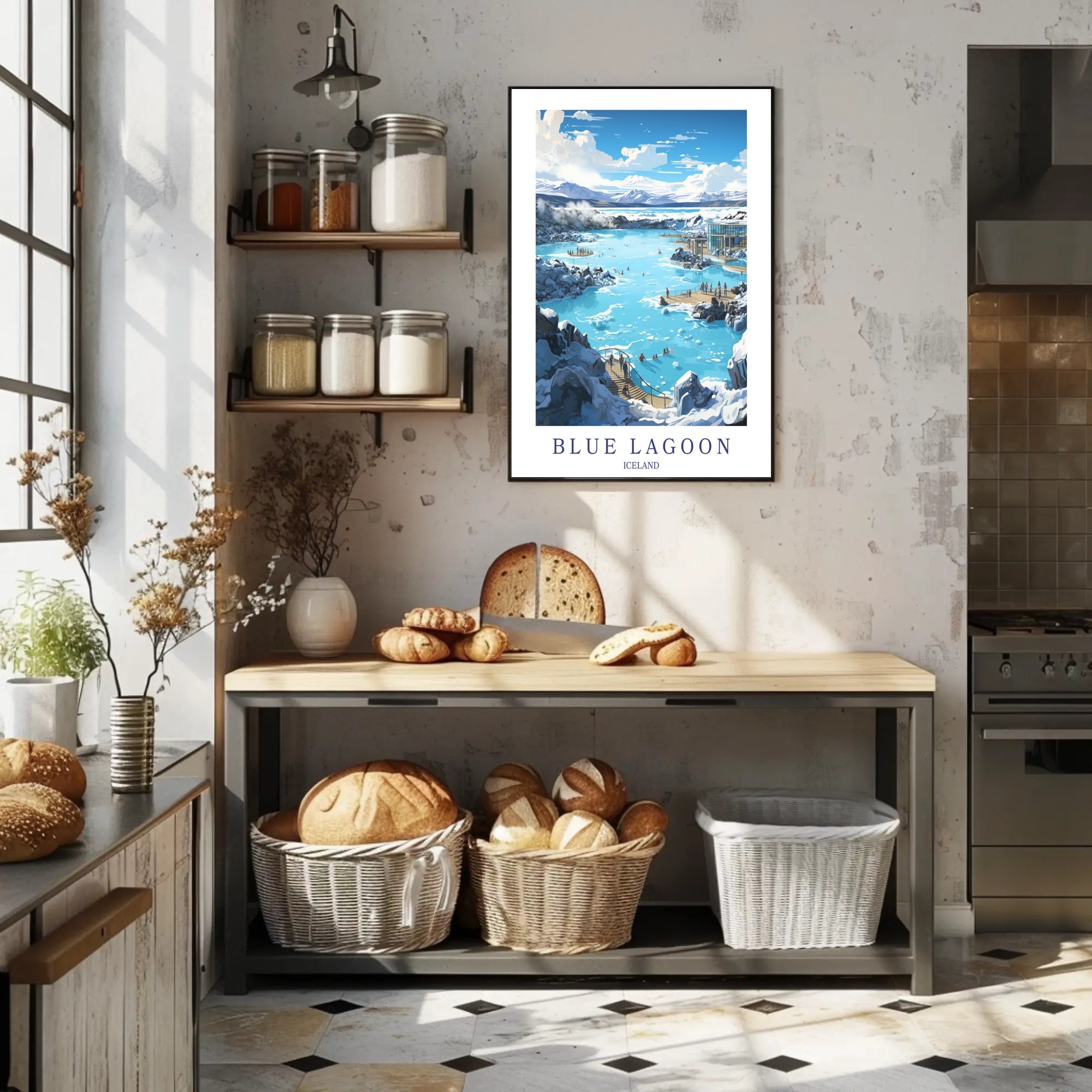 Blue Lagoon Escape: Icelandic Tranquility Travel Poster PosterGoat