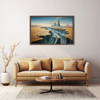 Surreal Desert Canyon Artistic Poster