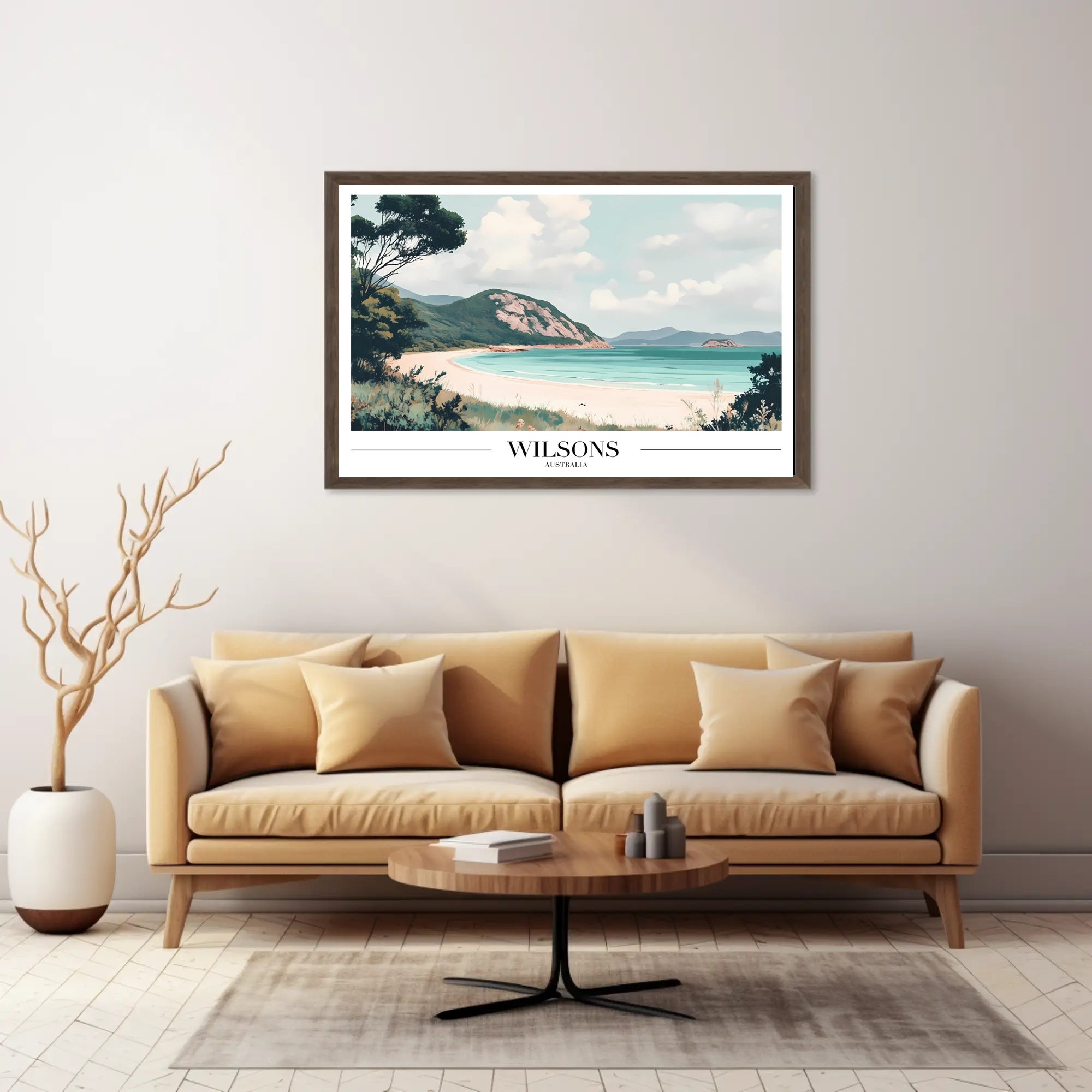 Serene Coastal Landscape Travel Poster