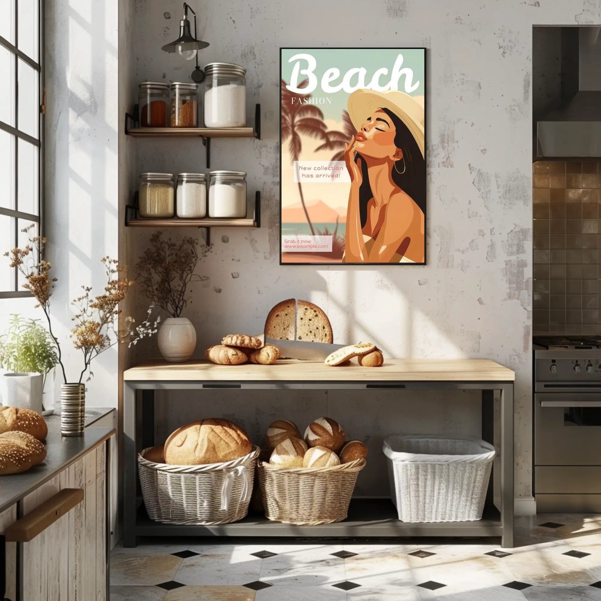 Beach Fashion Collection Poster PosterGoat