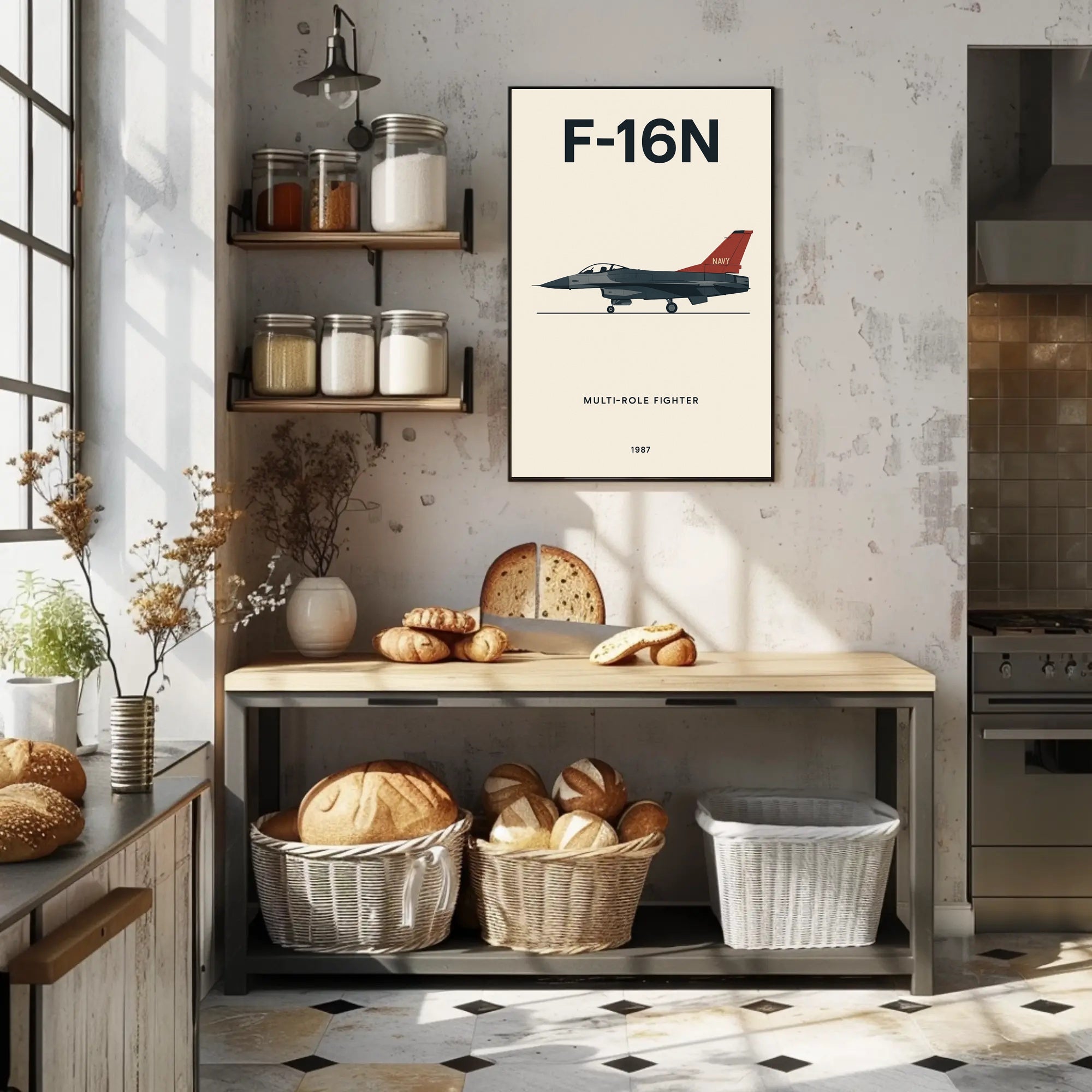 F-16N Fighter Jet Military Recruitment Poster PosterGoat