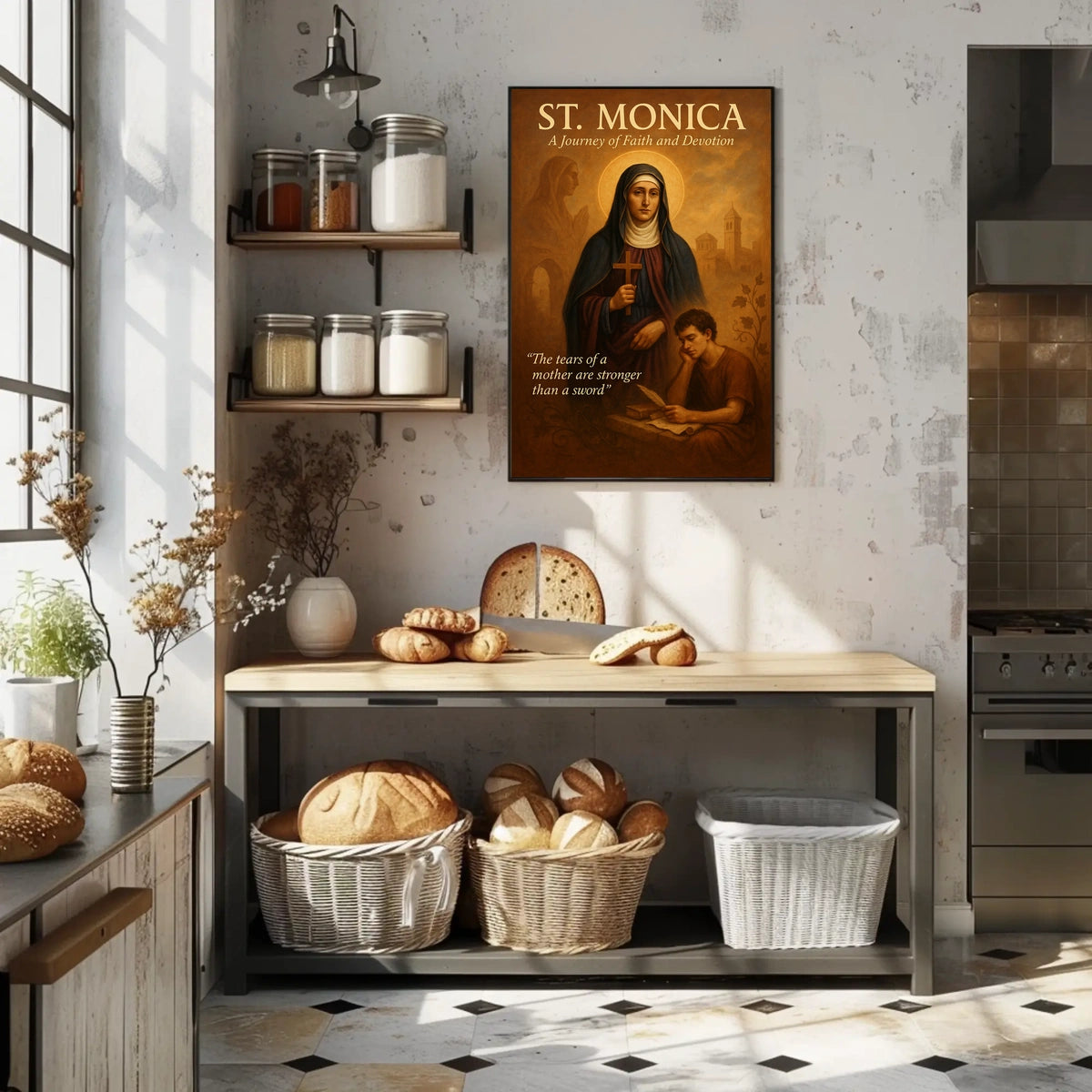 St. Monica A Journey of Faith and Devotion Poster