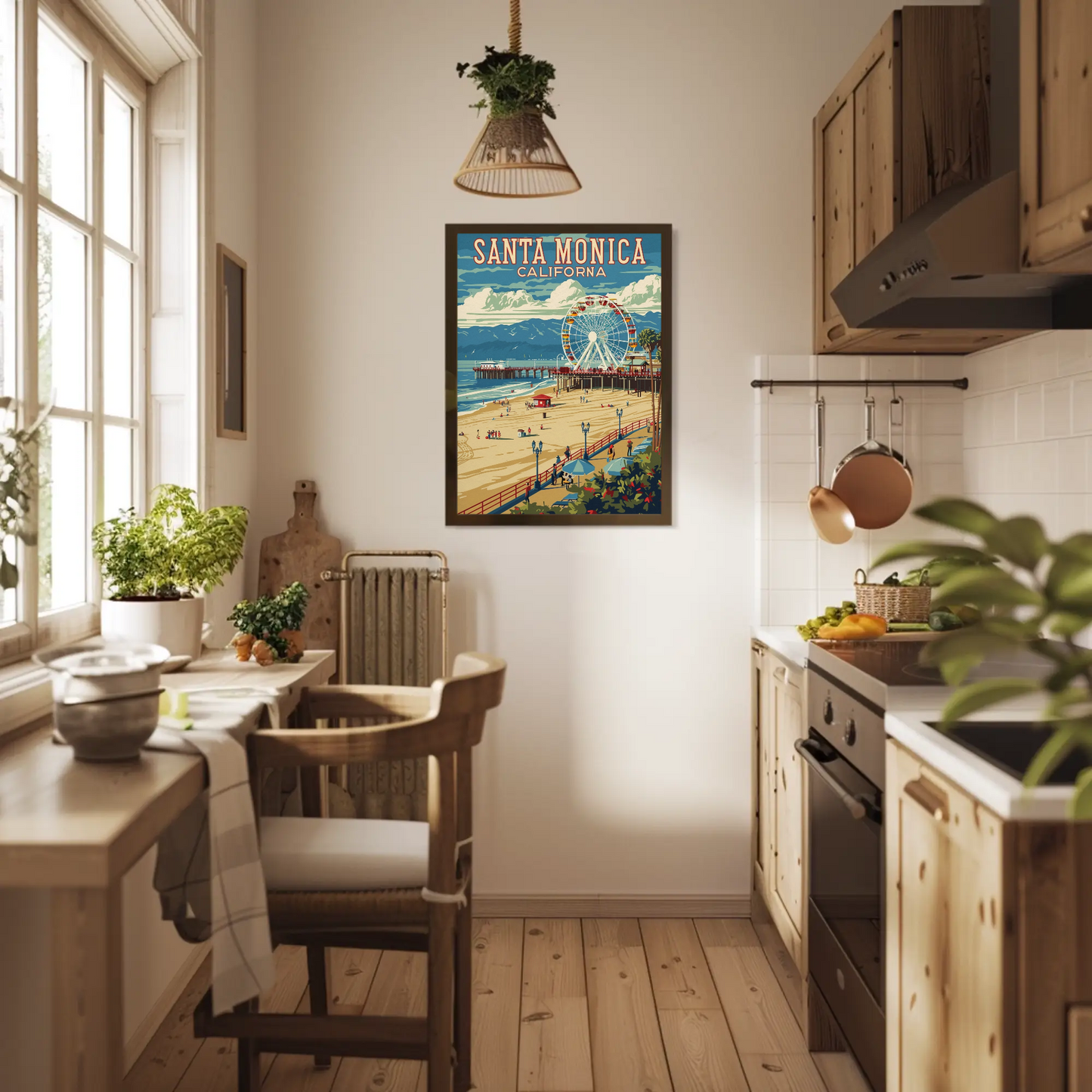 Santa Monica California Vintage Poster