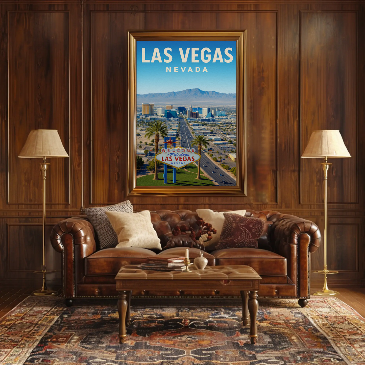 Daytime Las Vegas Nevada Welcome Sign View Poster
