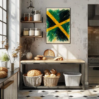 Jamaican Flag Art Poster