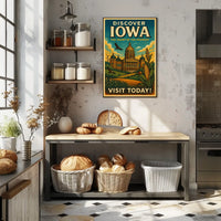 Discover Iowa The Heart of the Midwest Poster