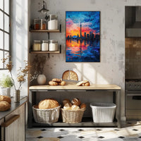 Toronto Skyline At Sunset Poster