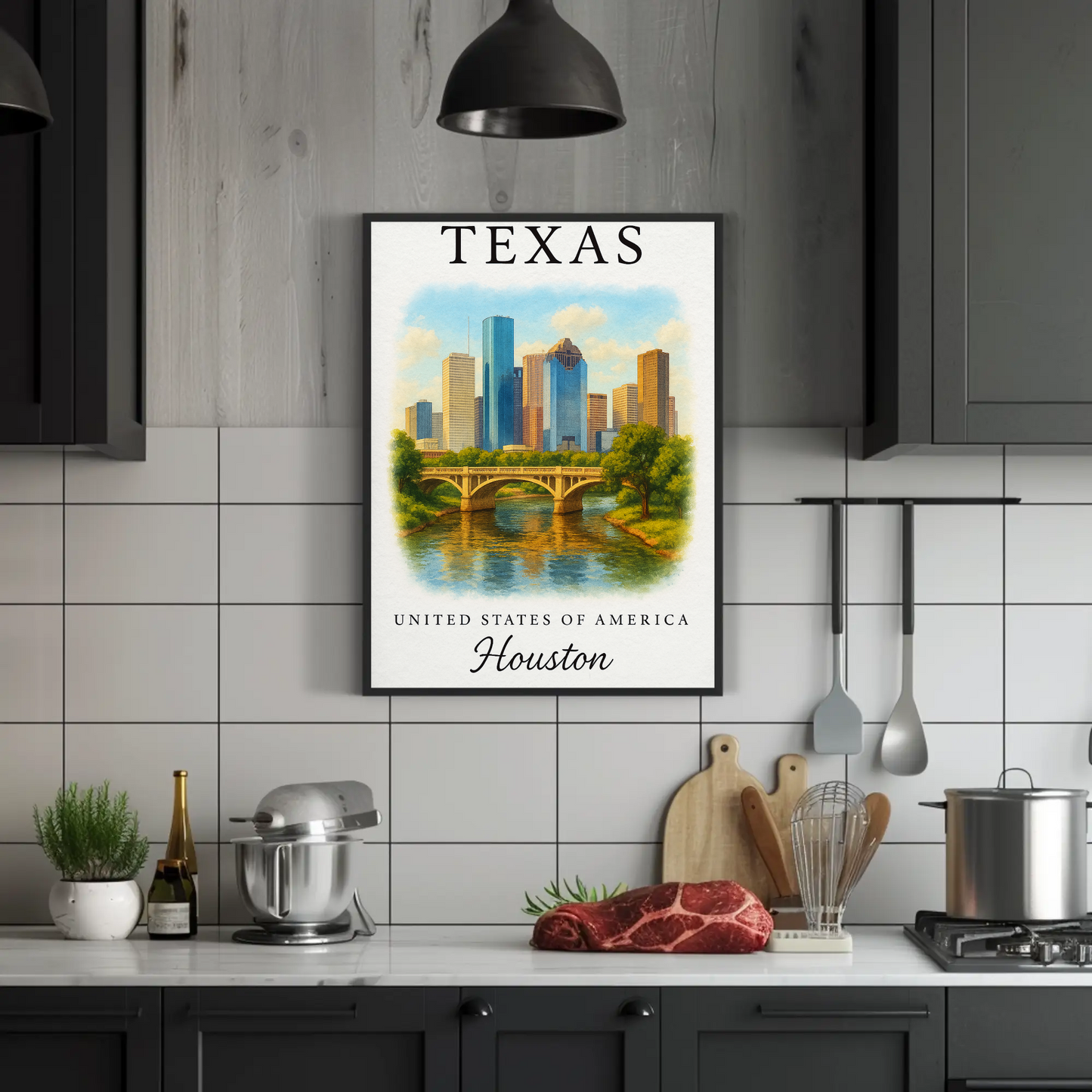 Texas, Houston Signature Series Vintage Travel Poster