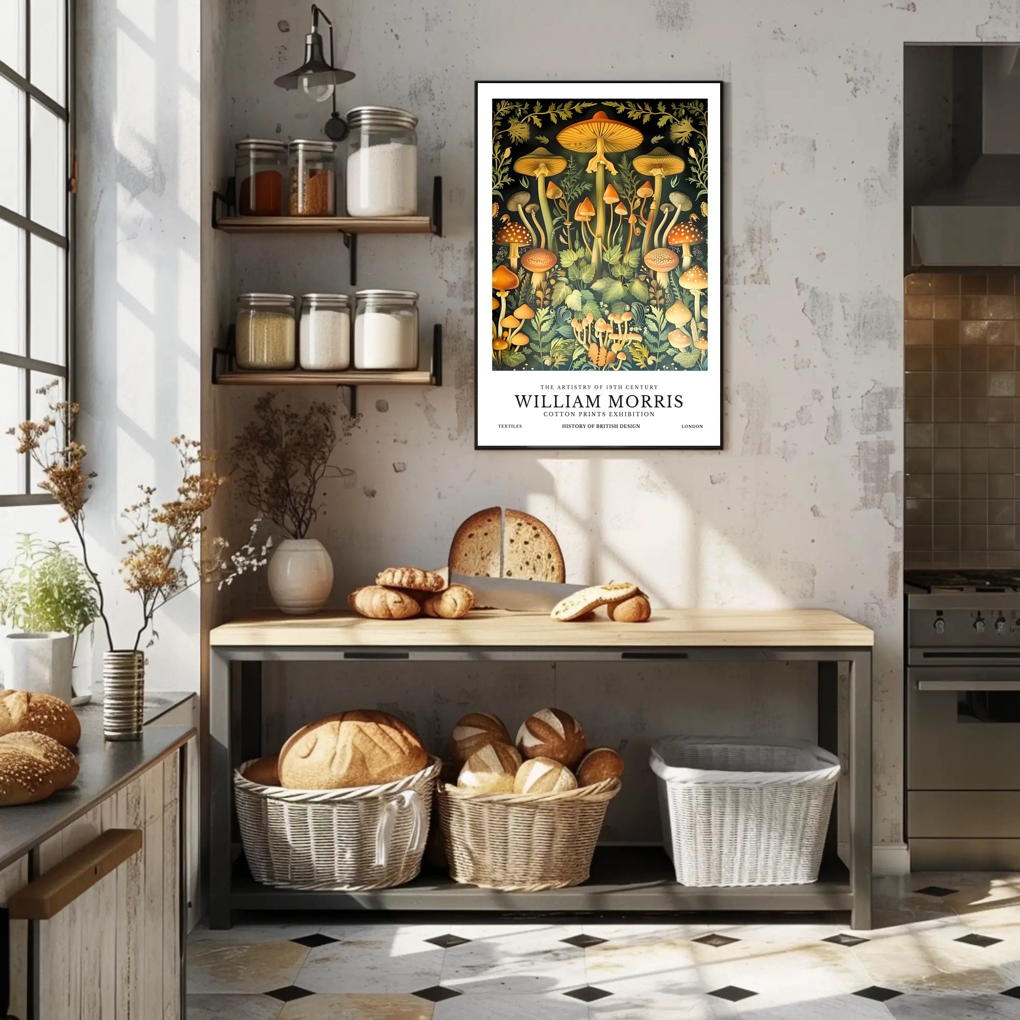 William Morris Cotton Prints Exhibition Poster