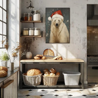 Festive Polar Bear Poster