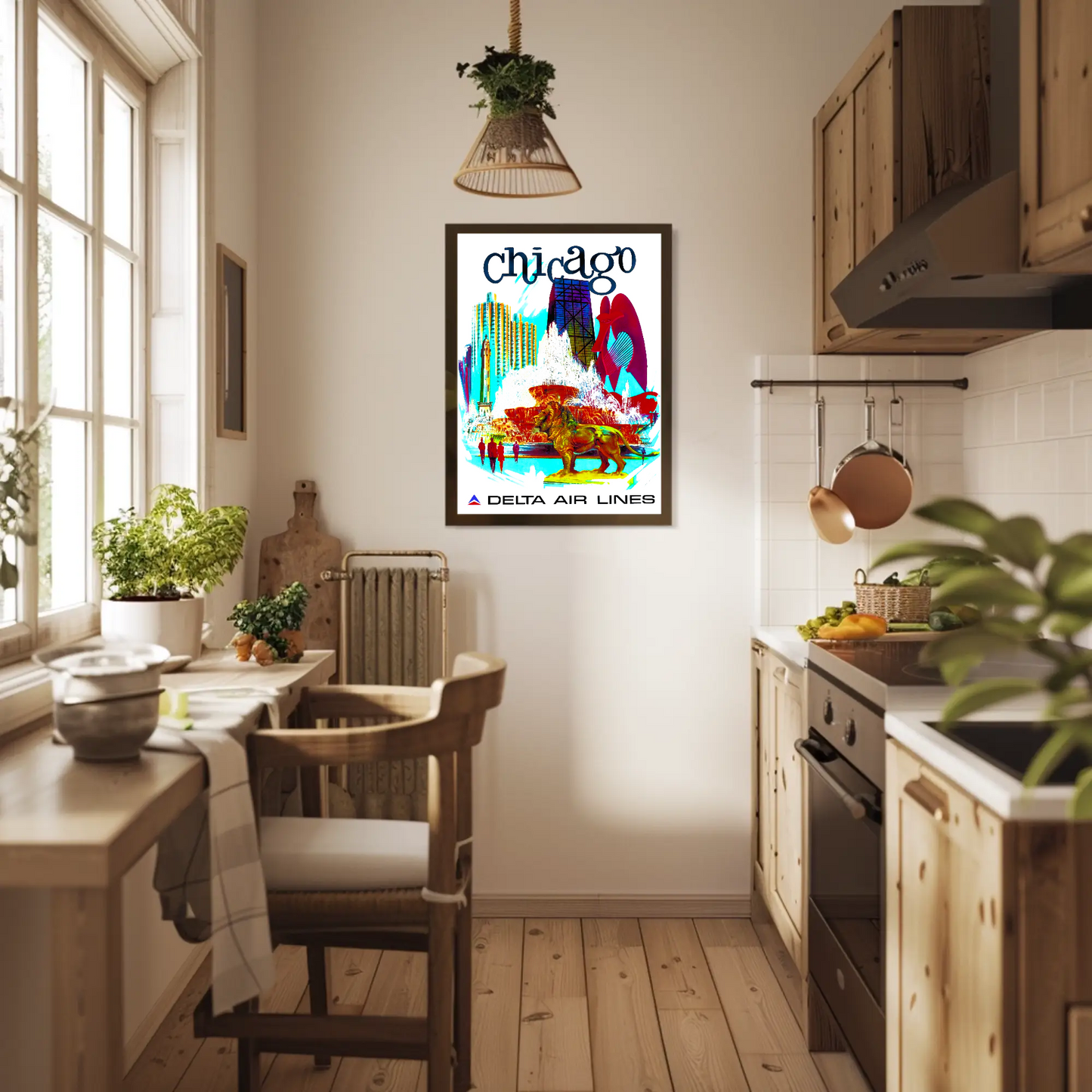 Chicago Vintage Travel Air Lines Poster