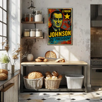 Lyndon B. Johnson 36th President of the United States Graffiti Pop Art Poster