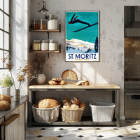 Ski Jumper Adventure in St. Moritz Sports Poster PosterGoat