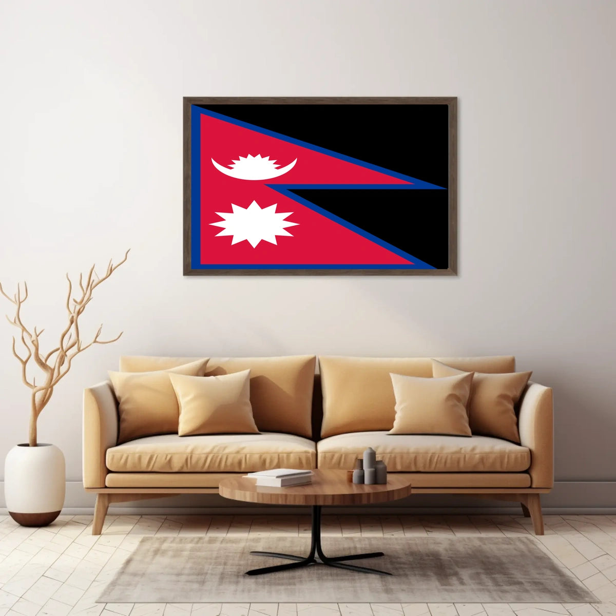 Nepal Flag Poster