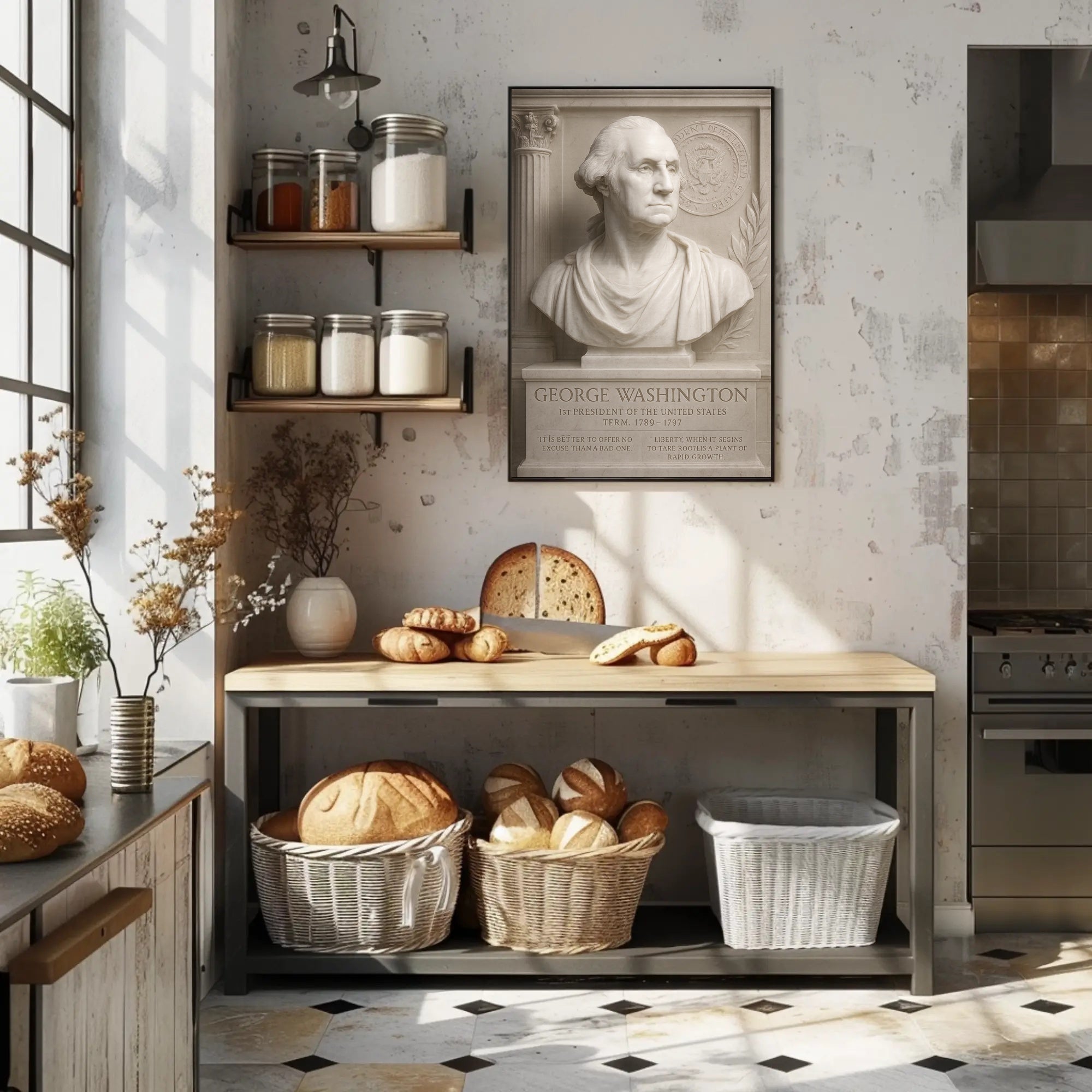 George Washington Bust Classical Historical or Presidential Poster