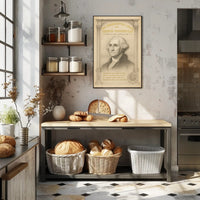 George Washington 1st President Sketch Poster Art Print Decor PosterGoat