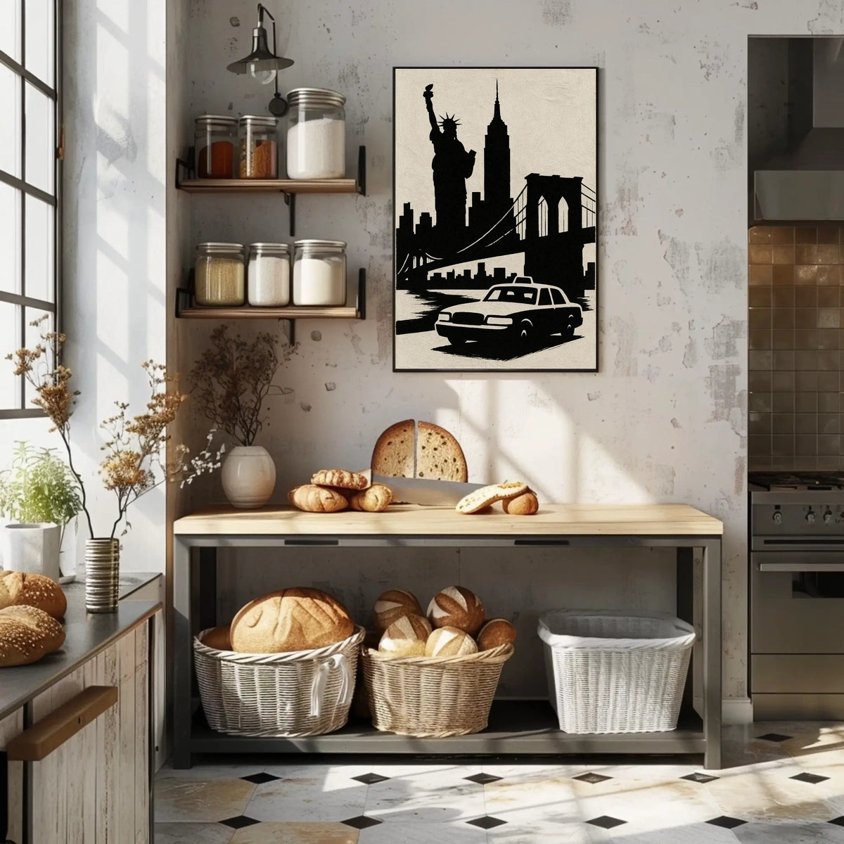 Iconic New York Silhouette Poster