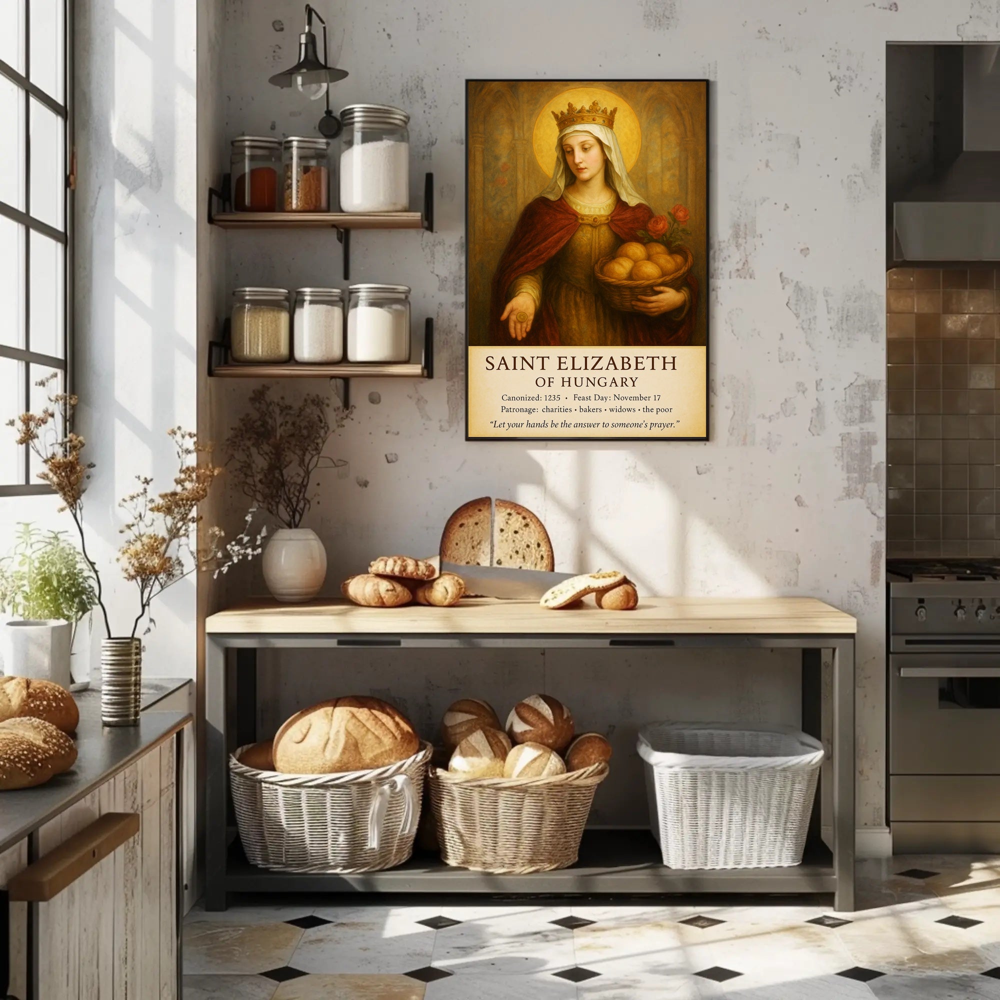 Saint Elizabeth of Hungary Poster PosterGoat