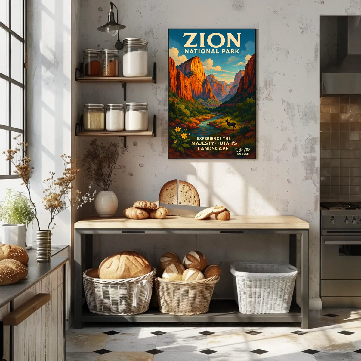Zion National Park Poster Breathtaking Wall Art For Home