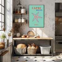 Capri, Italy Travel Poster with Bold Mediterranean Palette PosterGoat