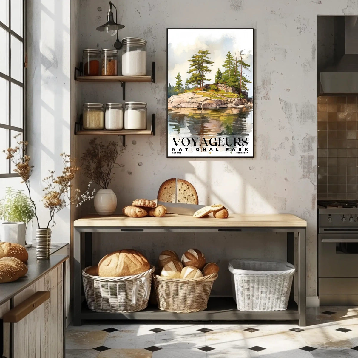 Voyageurs Watercolor Wall Art Poster