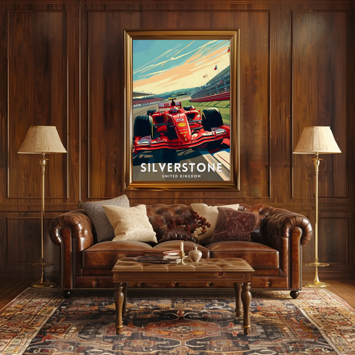 Silverstone Formula One Racing Travel Poster