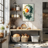 Sunny-Side-Up Egg Nature Fusion Art Poster PosterGoat