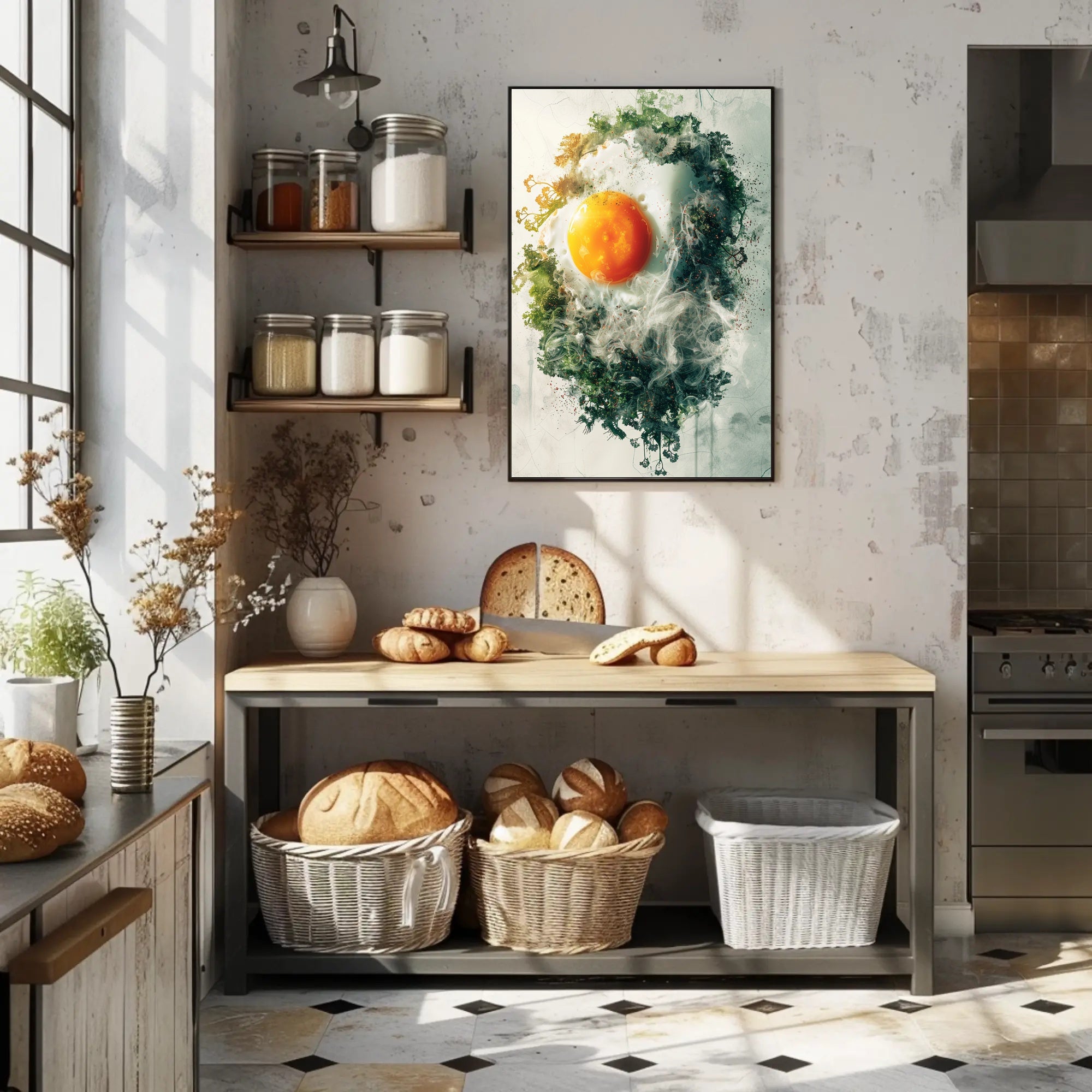 Sunny-Side-Up Egg Nature Fusion Art Poster PosterGoat