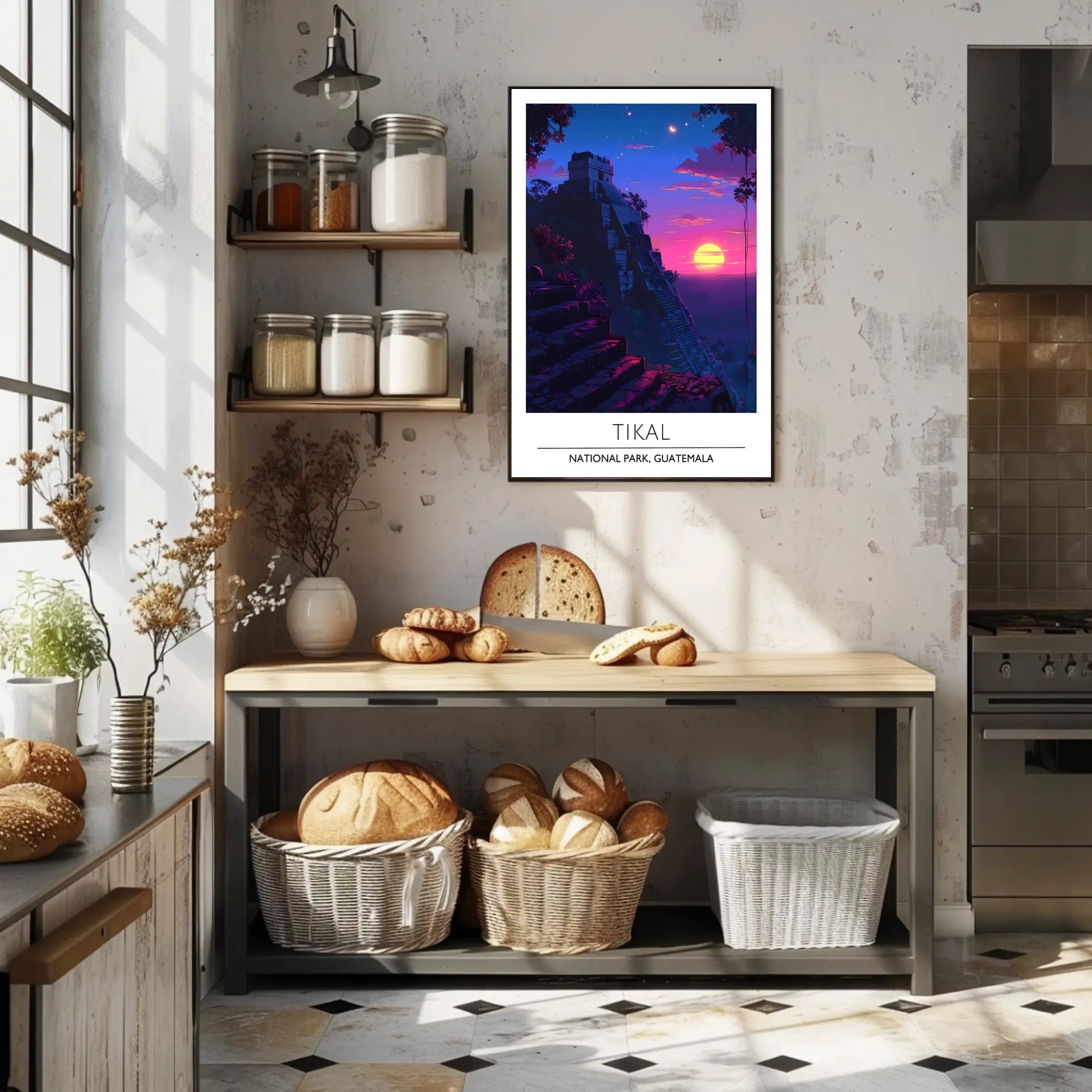 Tikal Temple Sunset Adventure National Park Poster