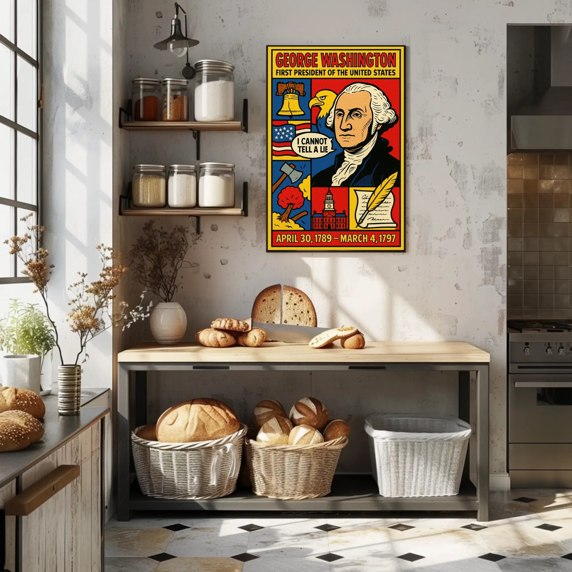 George Washington 1st President Poster PosterGoat