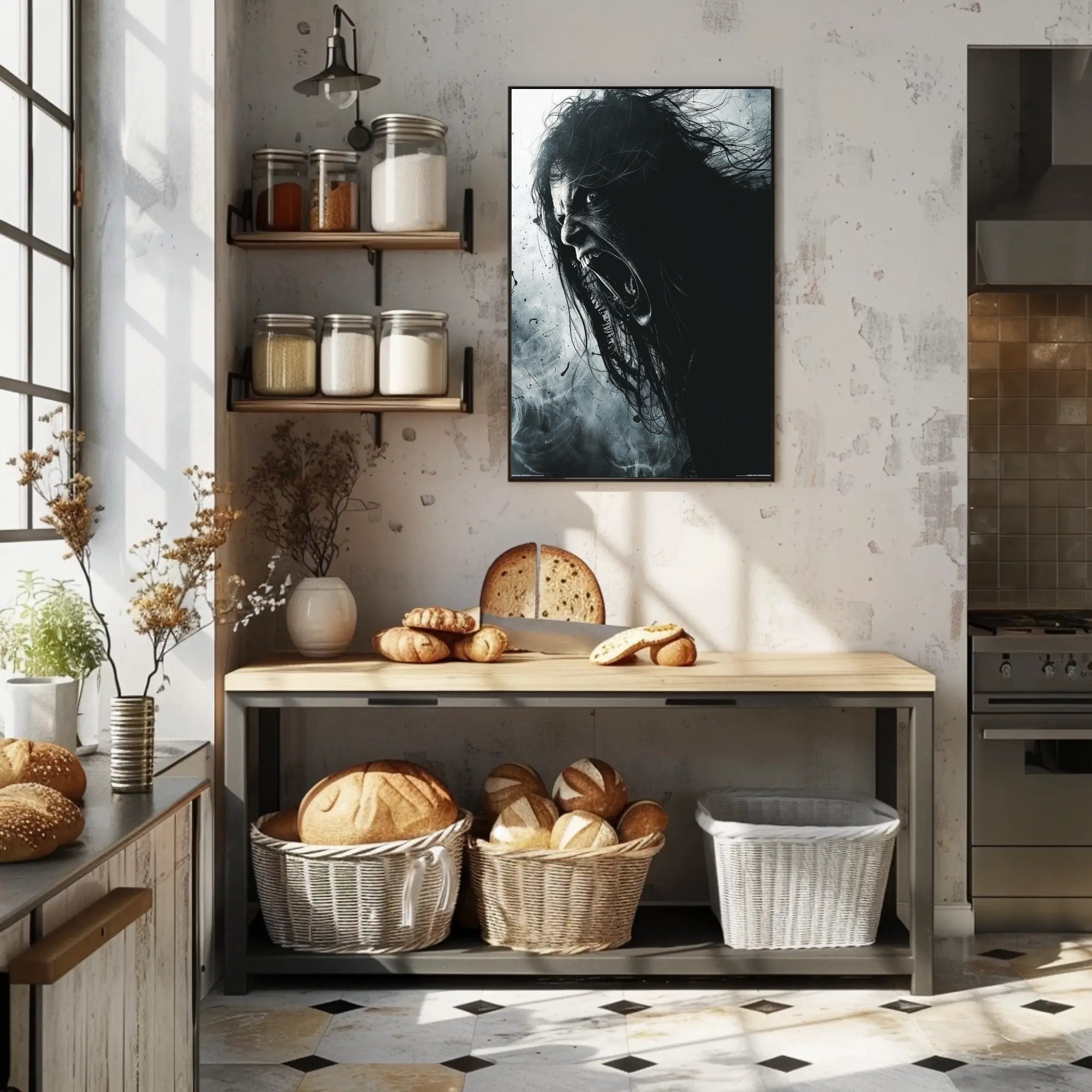 Intense Expression Art Poster for Home Decor and Wall Art PosterGoat