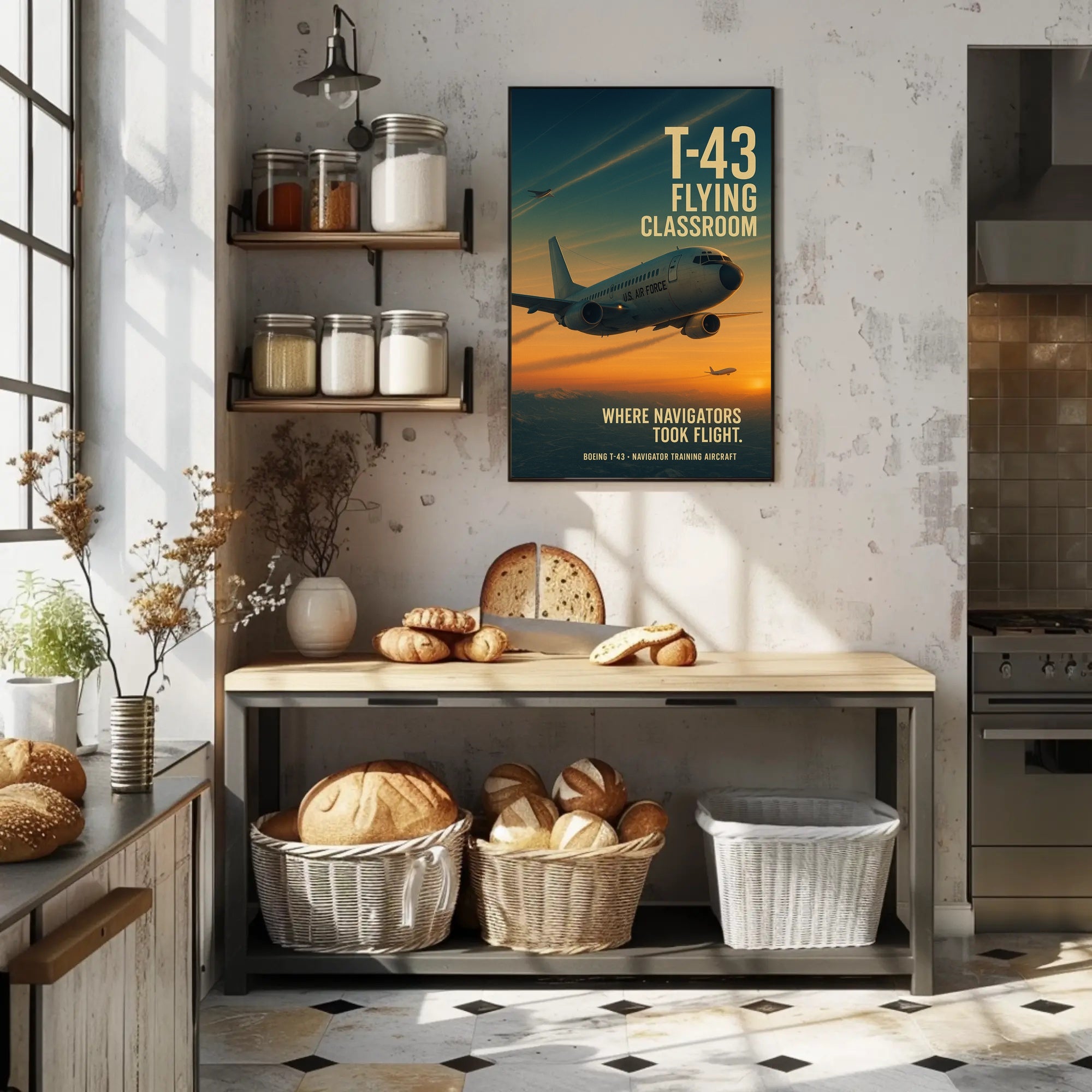 T-43 Flying Classroom U.S. Air Force Aircraft Poster