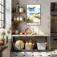 White Sands Watercolor Wall Art Poster
