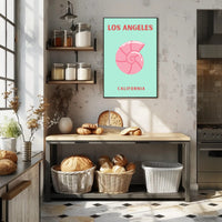 Stylized Los Angeles Skyline Travel Poster PosterGoat