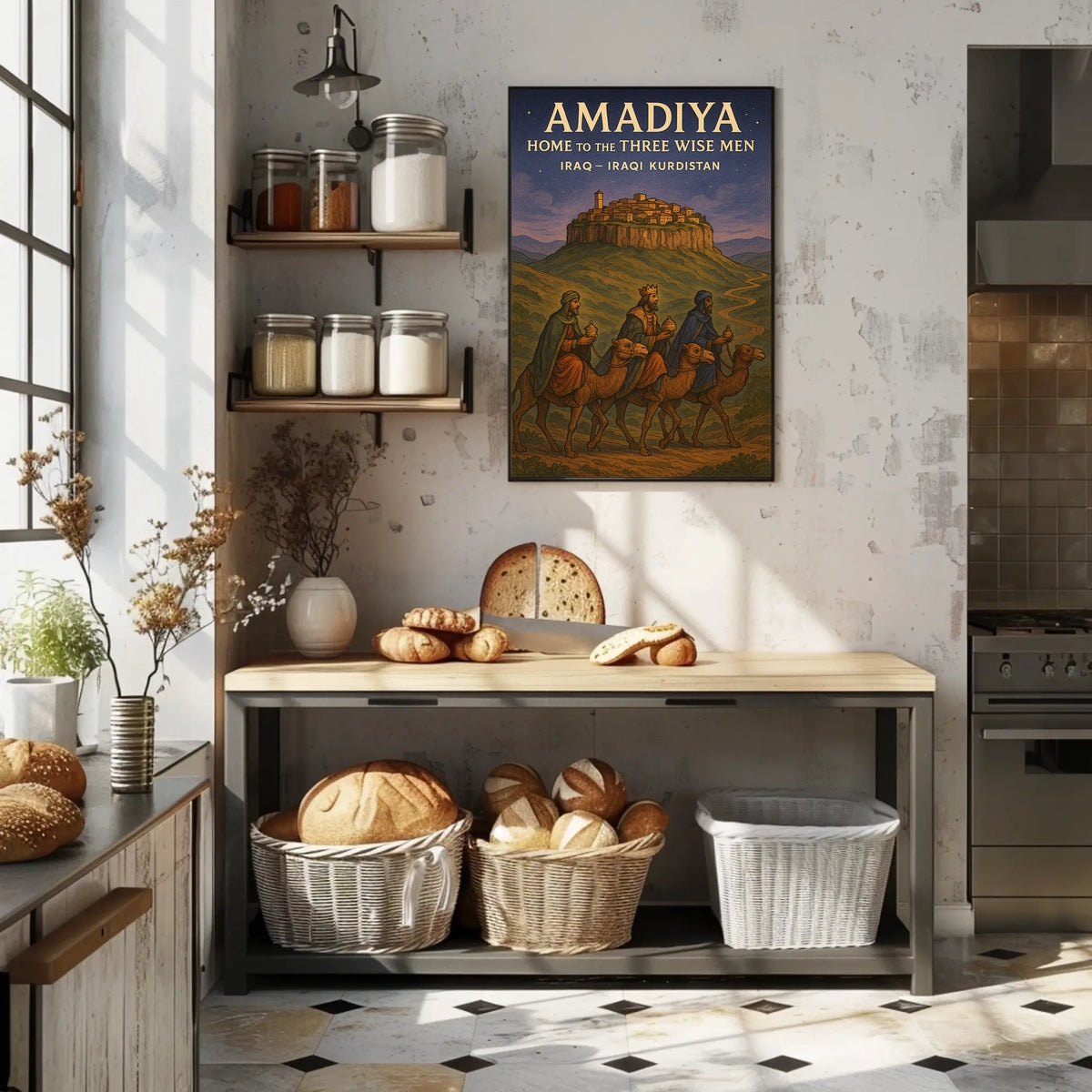 Amadiya Home to the Three Wise Men Poster