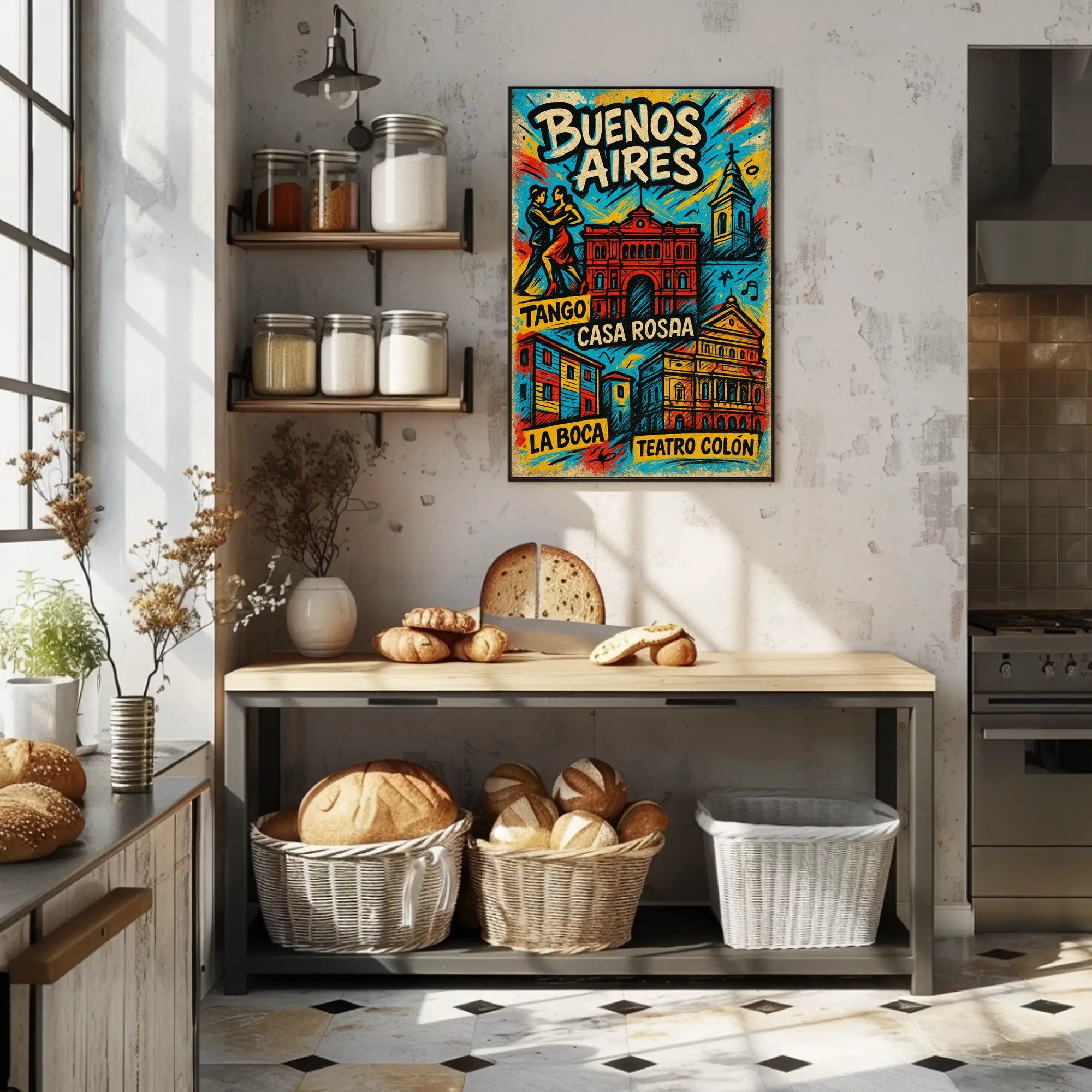 Buenos Aires Highlights Vintage Poster Print PosterGoat