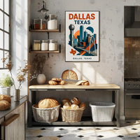 Dallas, Texas A Modern Skyline Poster