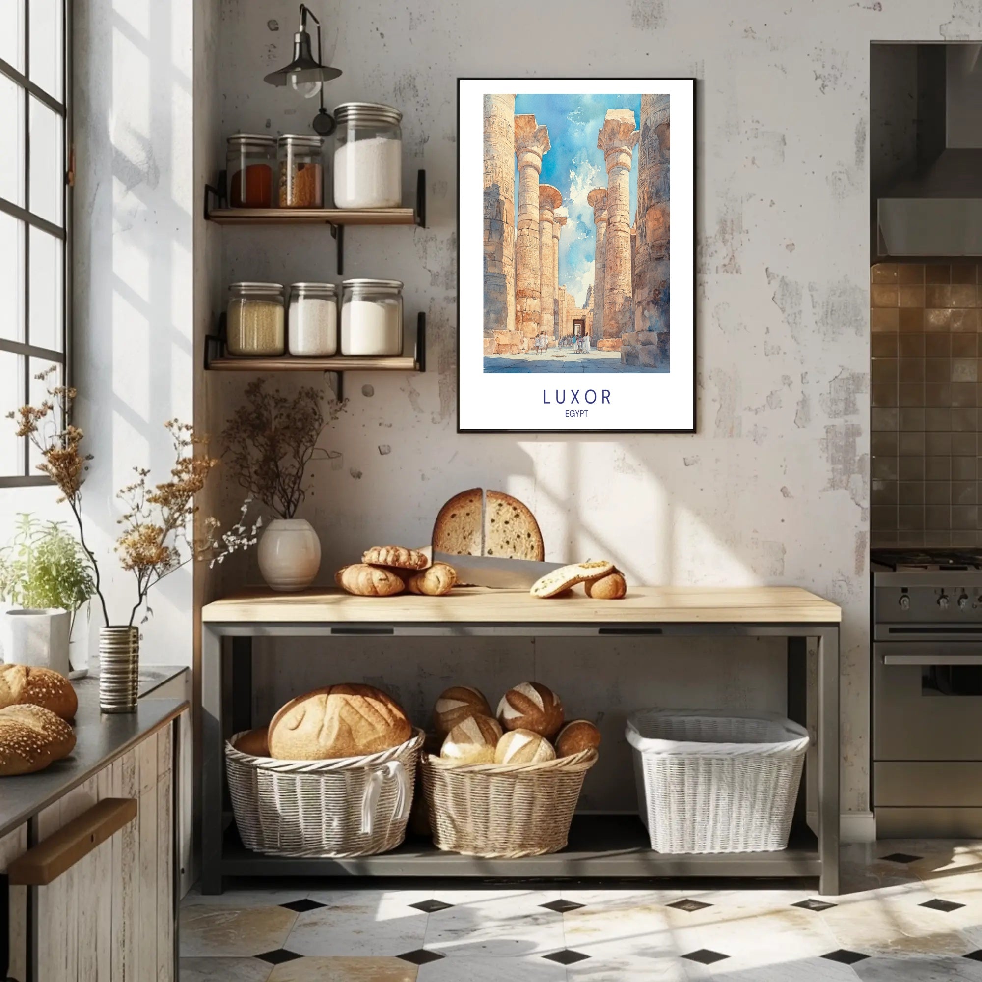 Majestic Columns of Luxor Poster PosterGoat