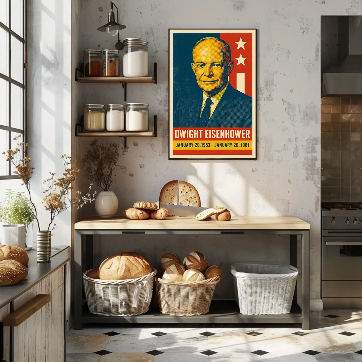 Eisenhower Presidency Retro Pop Art Poster