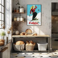 Vintage Alpine Ski Lift Adventure Travel Poster PosterGoat