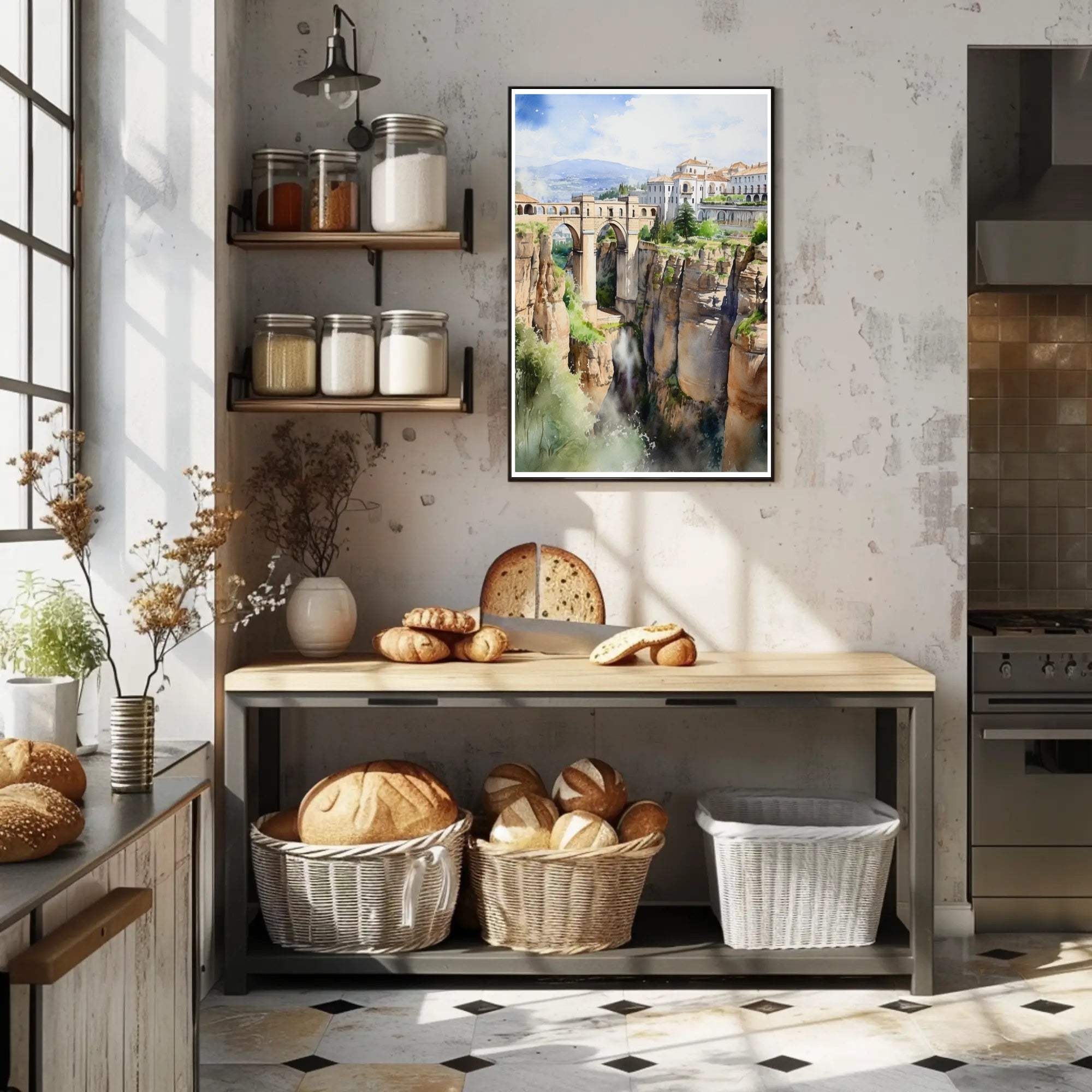 Bridge Over a Gorge Poster PosterGoat