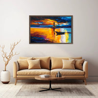 Lighthouse at Sunset Poster