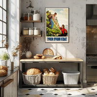 Vintage Soviet Outdoor Adventure Travel Poster