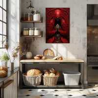 The Enigmatic Figure In Red Poster PosterGoat