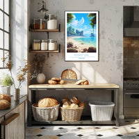 Serene Coastal Escape Poster