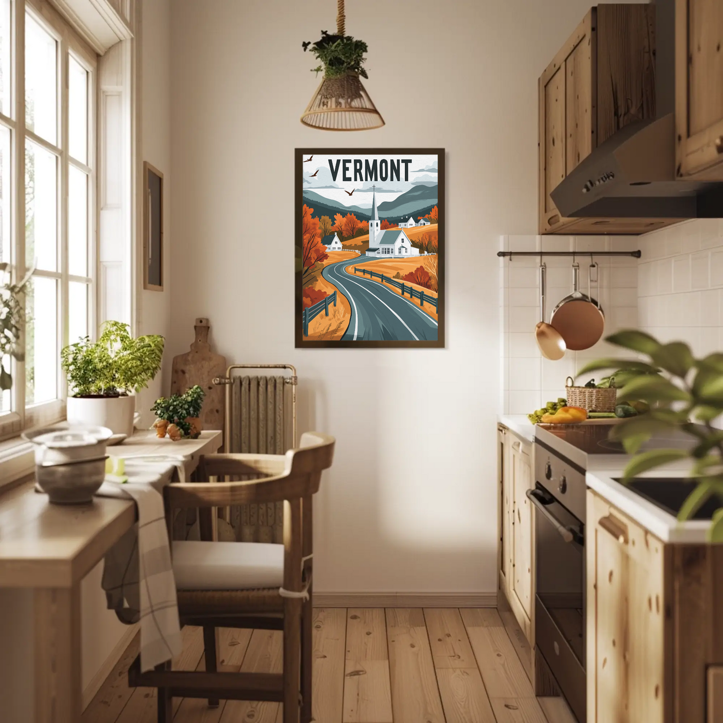 Vermont Vintage Poster - Fall Countryside